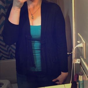 Super cute black cardigan!